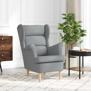 vidaXL Armchair Light Grey 74x84x100 cm Fabric