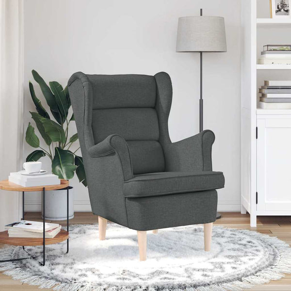 Dunkelgrauer Stoff Sessel