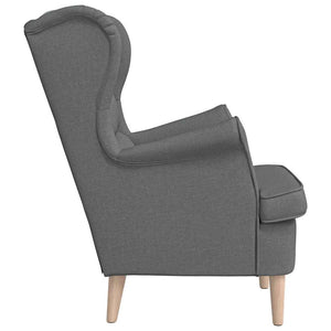 Dunkelgrauer Stoff Sessel