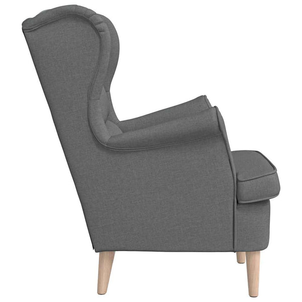 Dunkelgrauer Stoff Sessel