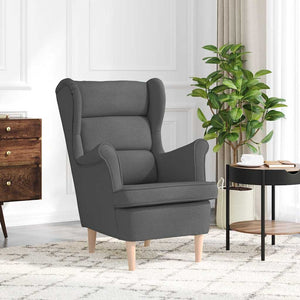 Dunkelgrauer Stoff Sessel