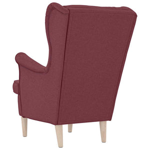 Weinroter Stoff Sessel 74x84x100 cm