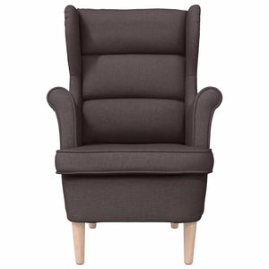 Dunkelbrauner Sessel Stoff 74x84x100 cm