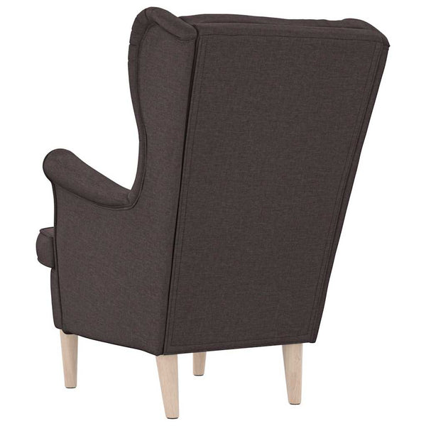 Dunkelbrauner Sessel Stoff 74x84x100 cm