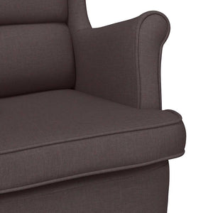 Dunkelbrauner Sessel Stoff 74x84x100 cm
