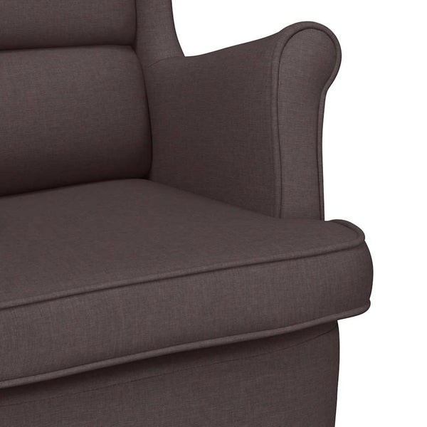 Dunkelbrauner Sessel Stoff 74x84x100 cm