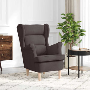 Dunkelbrauner Sessel Stoff 74x84x100 cm