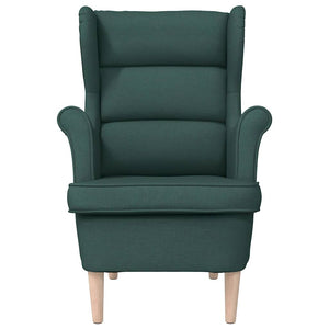 Dunkelgrüner Stoff Sessel 74x84x100 cm