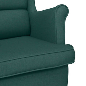 Dunkelgrüner Stoff Sessel 74x84x100 cm