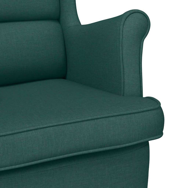 Dunkelgrüner Stoff Sessel 74x84x100 cm