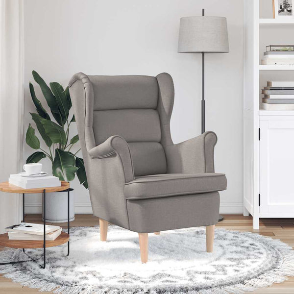 Sessel Taupe Stoff 74x84x100 cm