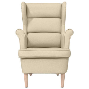 Creme Sessel Stoff 74x84x100 cm