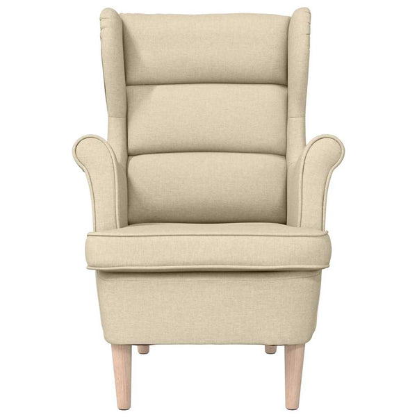 Creme Sessel Stoff 74x84x100 cm