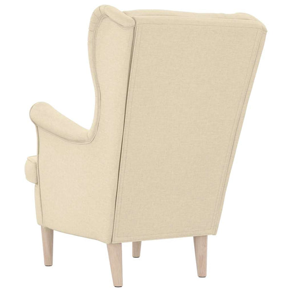 Creme Sessel Stoff 74x84x100 cm