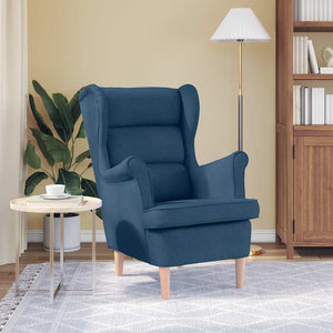 Blauer Stoff Sessel 74x84x100 cm