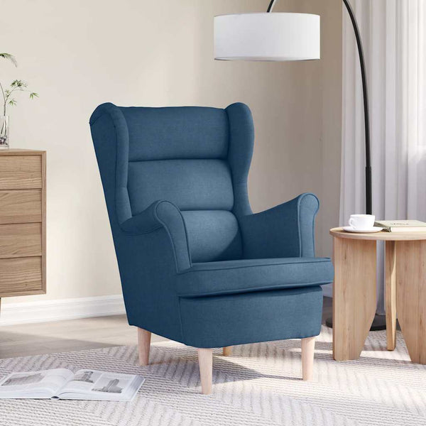 Blauer Stoff Sessel 74x84x100 cm
