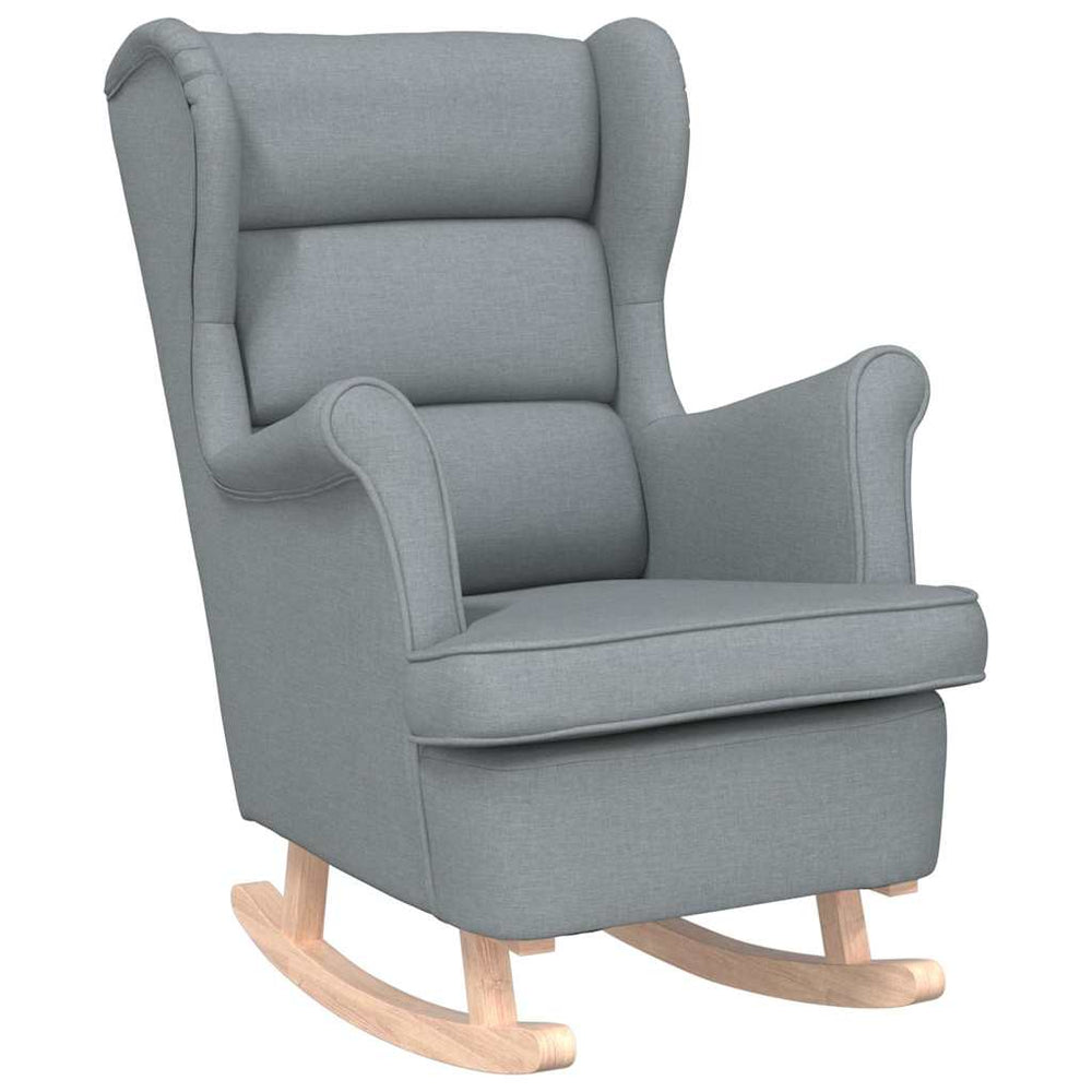 Schaukelsessel Hellgrau Stoff 74x90x102 cm