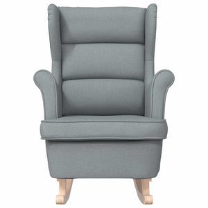 Schaukelsessel Hellgrau Stoff 74x90x102 cm