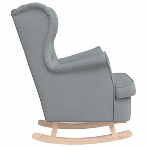 Schaukelsessel Hellgrau Stoff 74x90x102 cm