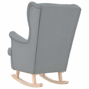 Schaukelsessel Hellgrau Stoff 74x90x102 cm