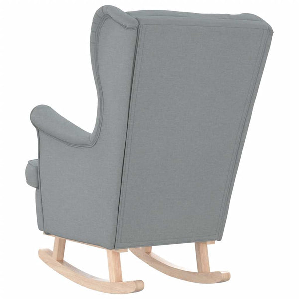 Schaukelsessel Hellgrau Stoff 74x90x102 cm