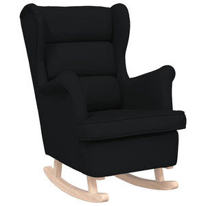 Schaukelsessel Schwarz Stoff 74x90x102cm