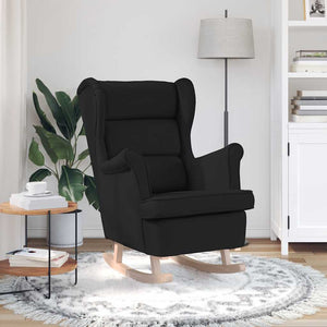 Schaukelsessel Schwarz Stoff 74x90x102cm