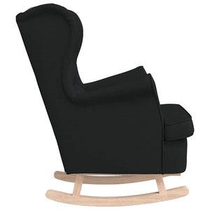 Schaukelsessel Schwarz Stoff 74x90x102cm