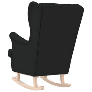 Schaukelsessel Schwarz Stoff 74x90x102cm