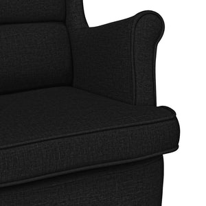 Schaukelsessel Schwarz Stoff 74x90x102cm