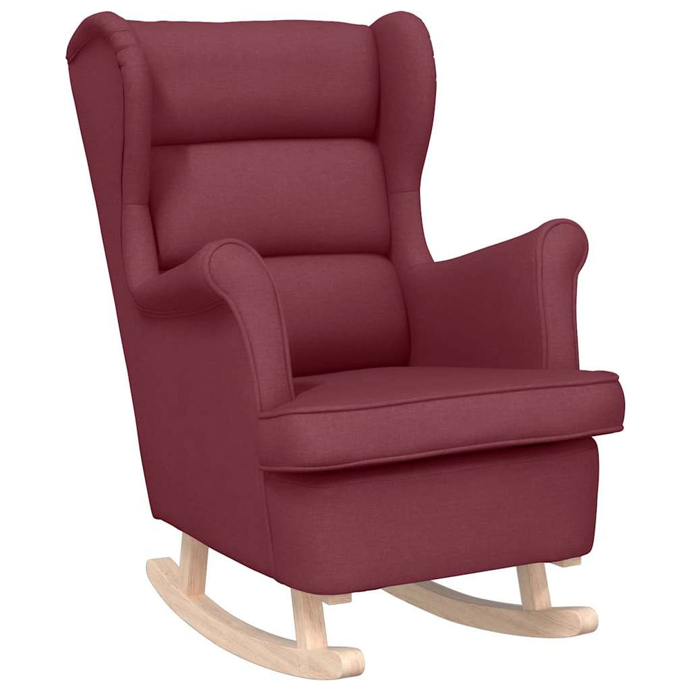 Weinroter Schaukelsessel Stoff 74x90x102 cm