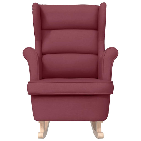 Weinroter Schaukelsessel Stoff 74x90x102 cm