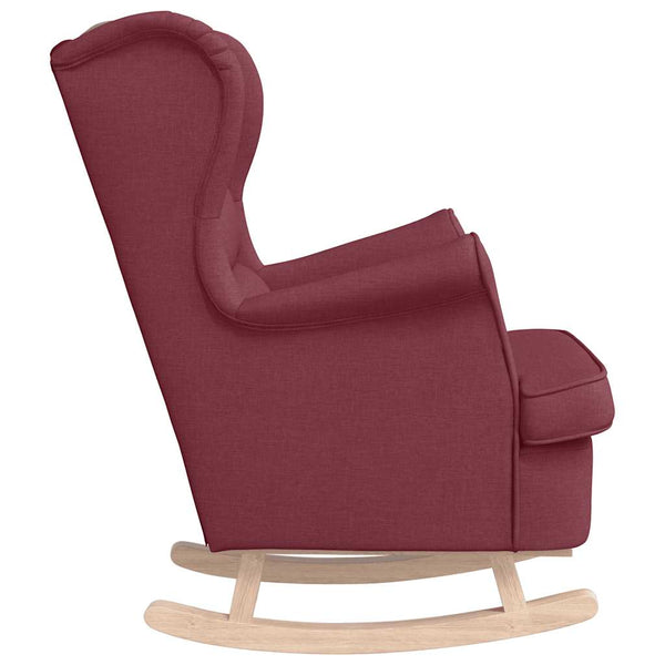 Weinroter Schaukelsessel Stoff 74x90x102 cm