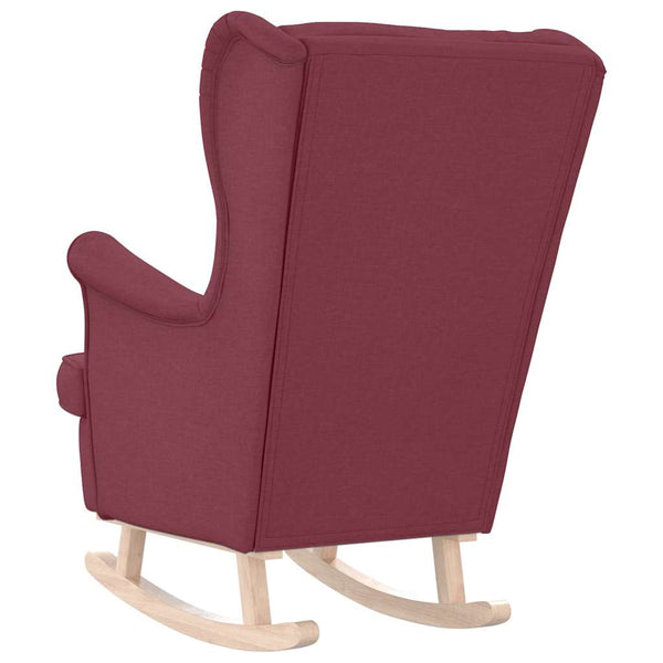 Weinroter Schaukelsessel Stoff 74x90x102 cm