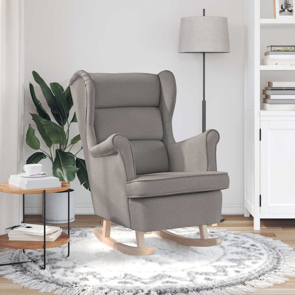 Schaukelsessel Taupe Stoff 74x90x102 cm