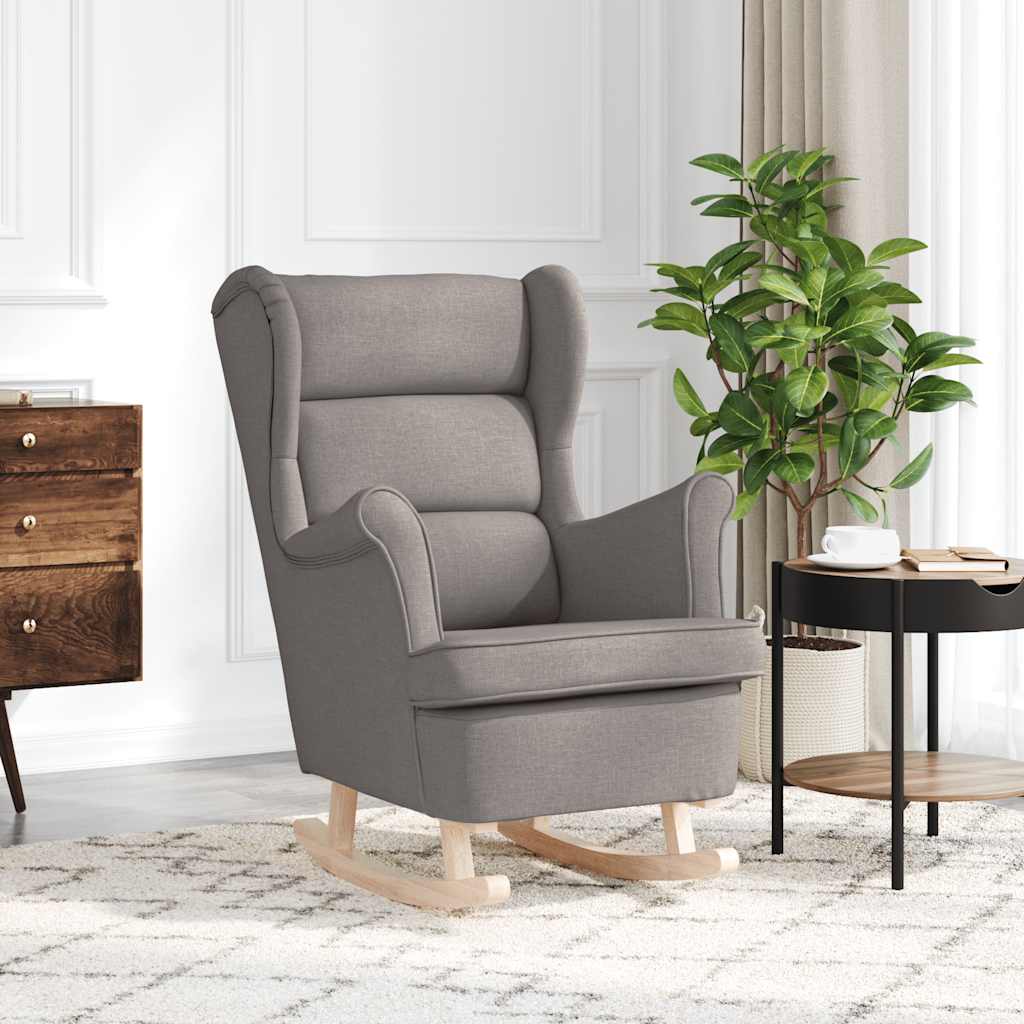 Schaukelsessel Taupe Stoff 74x90x102 cm