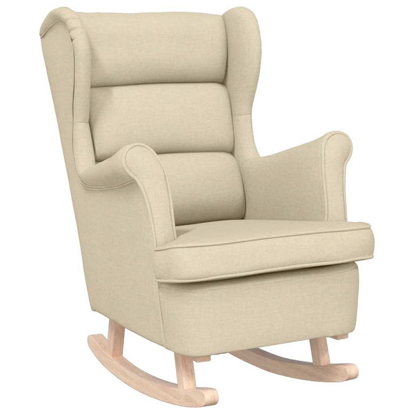 Schaukelsessel Creme Stoff 74x90x102 cm