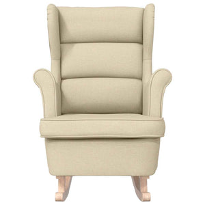 Schaukelsessel Creme Stoff 74x90x102 cm