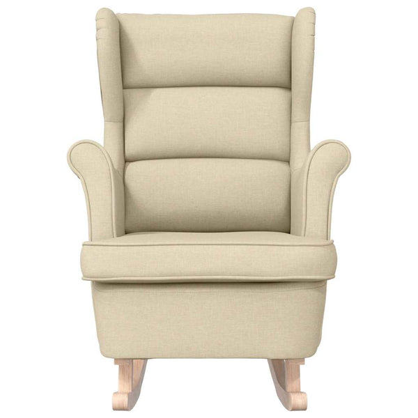 Schaukelsessel Creme Stoff 74x90x102 cm