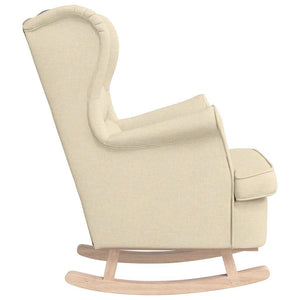 Schaukelsessel Creme Stoff 74x90x102 cm