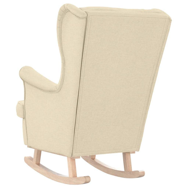 Schaukelsessel Creme Stoff 74x90x102 cm