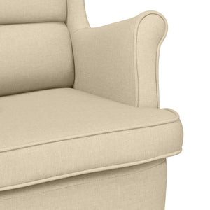 Schaukelsessel Creme Stoff 74x90x102 cm