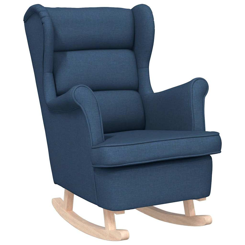 Blauer Schaukelsessel Stoff 74x90x102 cm