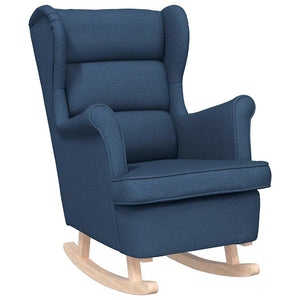 Blauer Schaukelsessel Stoff 74x90x102 cm