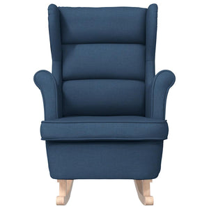 Blauer Schaukelsessel Stoff 74x90x102 cm