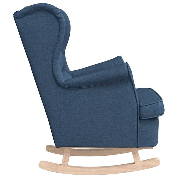 Blauer Schaukelsessel Stoff 74x90x102 cm