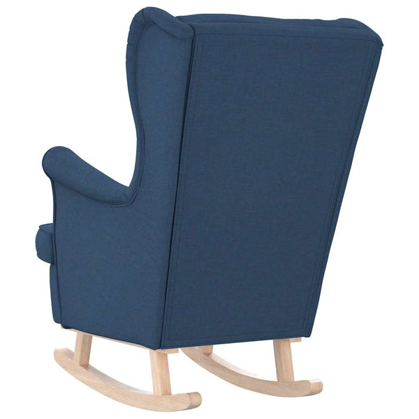 Blauer Schaukelsessel Stoff 74x90x102 cm