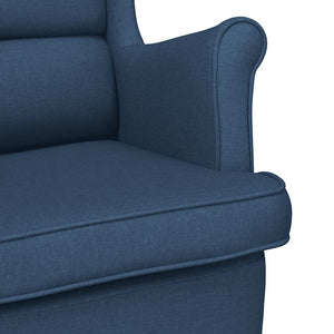 Blauer Schaukelsessel Stoff 74x90x102 cm