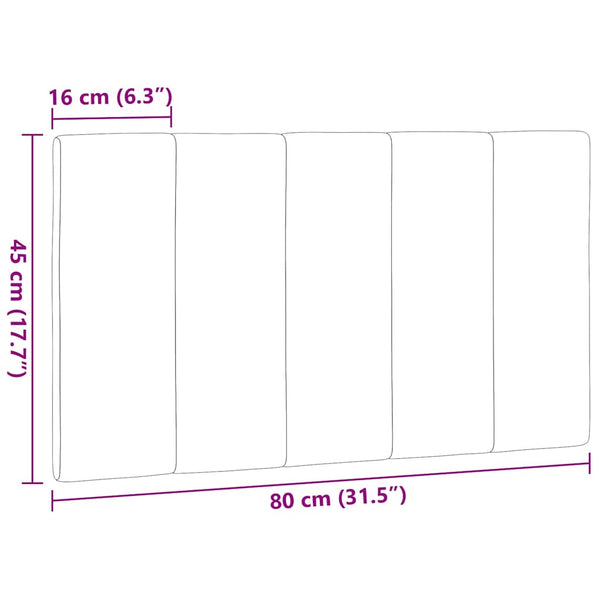 Kopfteil Kissen Hanko Dunkelbraun 80 cm