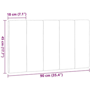 Kopfteil Kissen Hanko Dunkelgrau 90cm